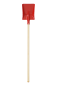 Preview: Kinderschaufel hat einen Griff aus Holz und das abriebfeste Schaufelblatt aus korrosionsfreien pulverbeschichteten Metall ist sehr robust